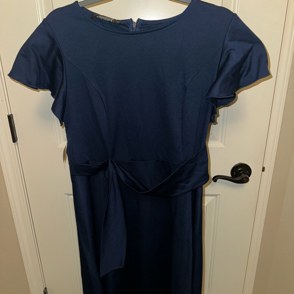 Chic Navy Midi Dress